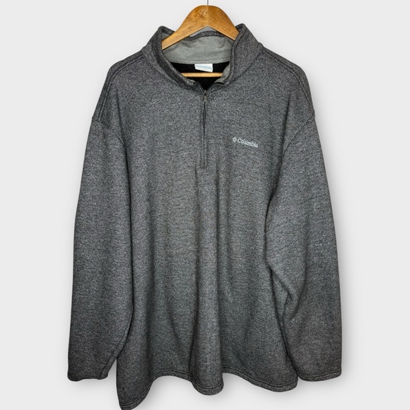 Columbia Hart‎ Mountain Quarter Zip Jacket Fleece Pullover Gray Gorpcore Size 4X - Picture 1 of 5
